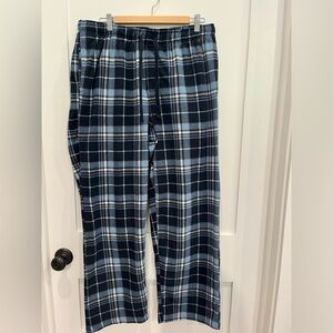 New w/out tags, Sonoma mens fleece sleepwear pant in blue plaid sz L